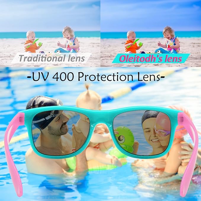 64 Pack Kids Sunglasses Party Favors, Kid's Neon Sunglasses Bulk, Childrens Sunglasses Boys Girls Eyewear Pack for Goody Bag Fillers Summer Beach Pool Birthday Party Supplies
