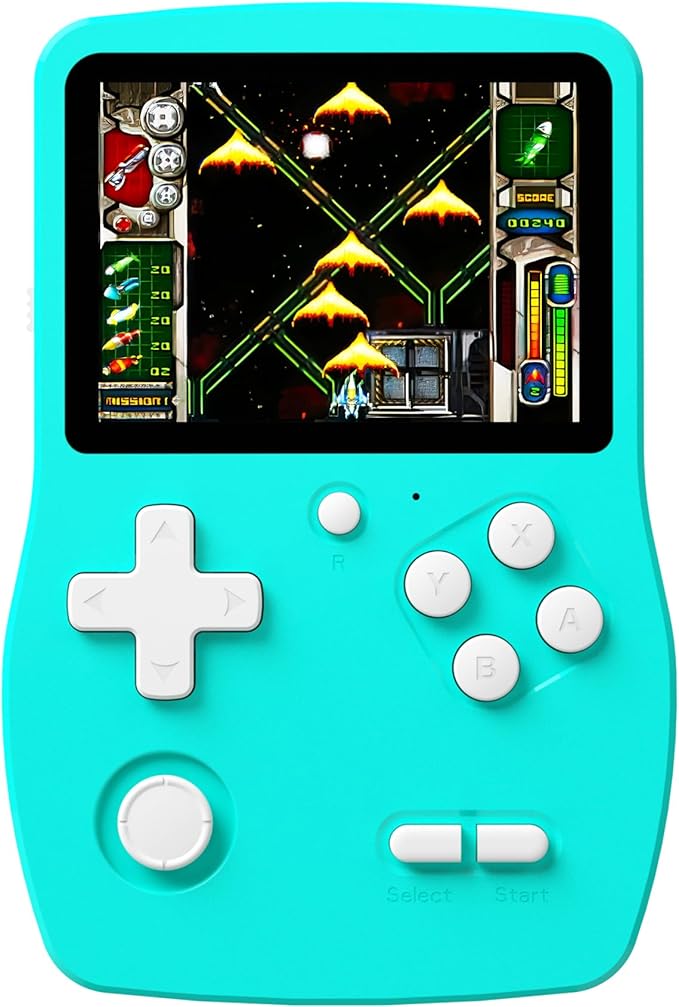 32 Bit Handheld Game for Kids Preloaded 139 Retro Video Games, 3.0'' IPS Screen and Rechargeable Battery Portable Gaming System, Mini Travel Electronic Toy Gifts for Boys Girls (Cyan)