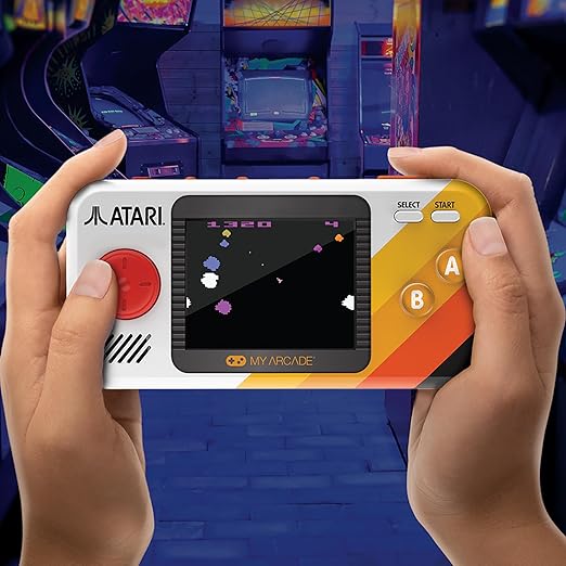 My Arcade Atari Pocket Player Bundle: Portable Video Game Console with 100 Games, Travel Case and Screen Protector Included