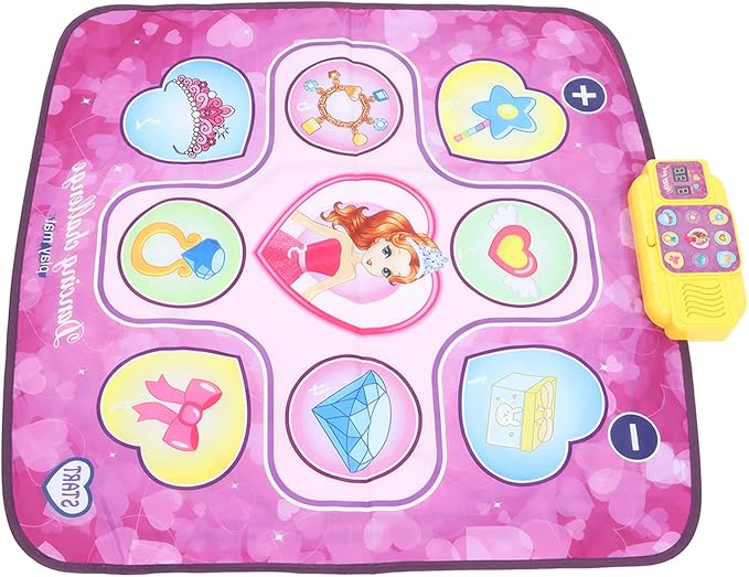 Pilipane Kids Music Dance Mat Foldable Electronic Dancing Pad with Lights and Sound Improve Hand Foot Coordination for Children Indoor Outdoor Play Plastic Polyester Material