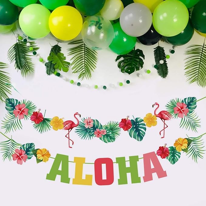 Hawaiian Aloha Party Decorations,Luau Theme Party Supplies,Summer Beach Party,Tropical Birthday Party Decorations