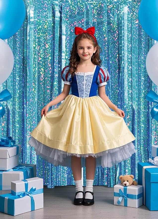 Blue Birthday Decorations Curtain Streamers Ocean Princess Booth Photo Backdrop Streamers Tinsel Accessories Party Decorations 2 Pack