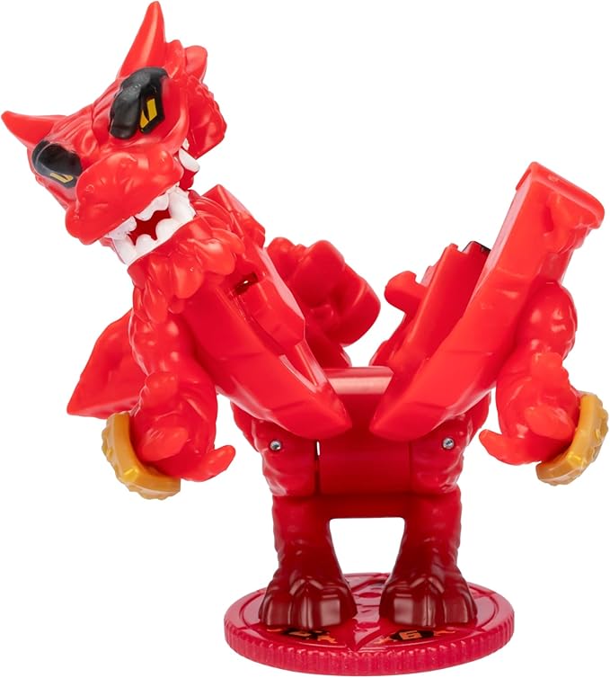 Legends of Akedo Ninja Bosses, Scorched Claw, 3" Tall Battling Action Figure with 360˚ Tail Whip and Claw Attack Spin Action, Double Defense Armor That Pops Off When Struck, 4 Ninja Bosses to Collect