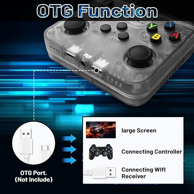 R36S 2025 New Retro Handheld Game Console, 20000+ HD Games Mini Retro Video Console, 3.5 Inch IPS Screen, Portable Arcade Video Gaming Console Gift for Adults (Red)