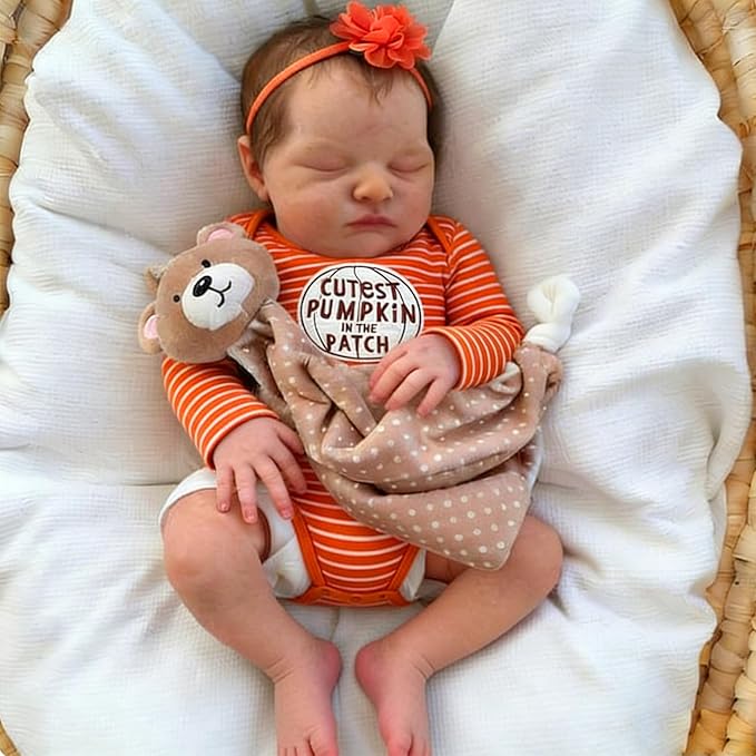 Anano Reborn Baby Dolls, 19 in Realistic Baby Doll Lifelike Girl, Silicone Babys Doll Real Life Babys Dolls That Look Real, Soft Silicone Reborn Dol l with Accessories