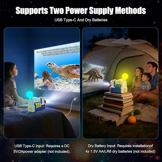 LUXONIC Story Machine Projector for Kids,Storytelling Machine, Storytime Projector with 32 Educational Story Films,Night Lights Storybook,Audio Play,Eye Protection,Toddler Toys,Gift for Kids Ages 3+