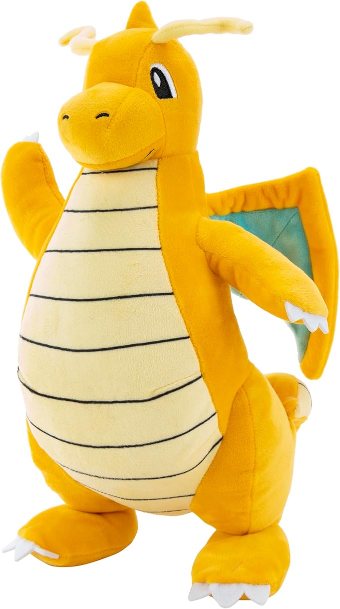 Pokemon Dragonite Plush - 12-Inch Dragon- and Flying-Type Pokemon Plush