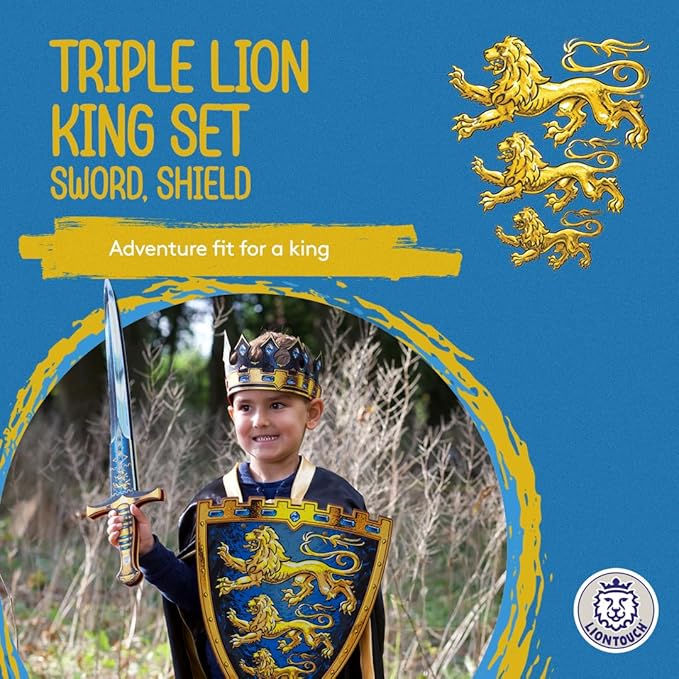 Liontouch - King Toy Sword & Shield for Boys - 3-6 Years | Pretend Play Set in Foam in Medieval Regal Style for Kids & Toddlers | Safe Weapons & Battle Accessories for Royal Costumes & Dress Up