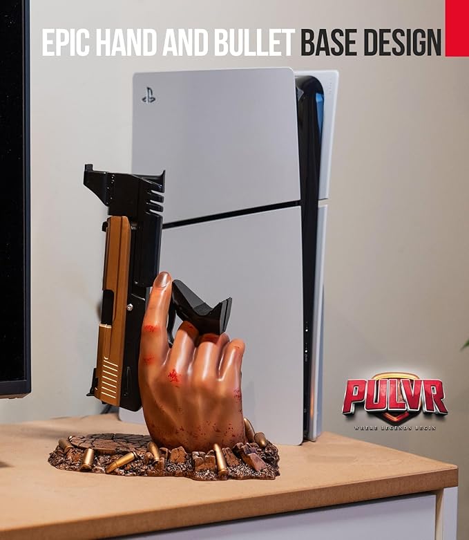 Exclusive Gaming Controller Holder & Headset stand figure for GTA VI and Call of Duty and Fortnite Gaming Room Decor | Staff Room accessories For PC PlayStation & Xbox | Shooter Decor | Present For Gamers Adults Kids Accessories