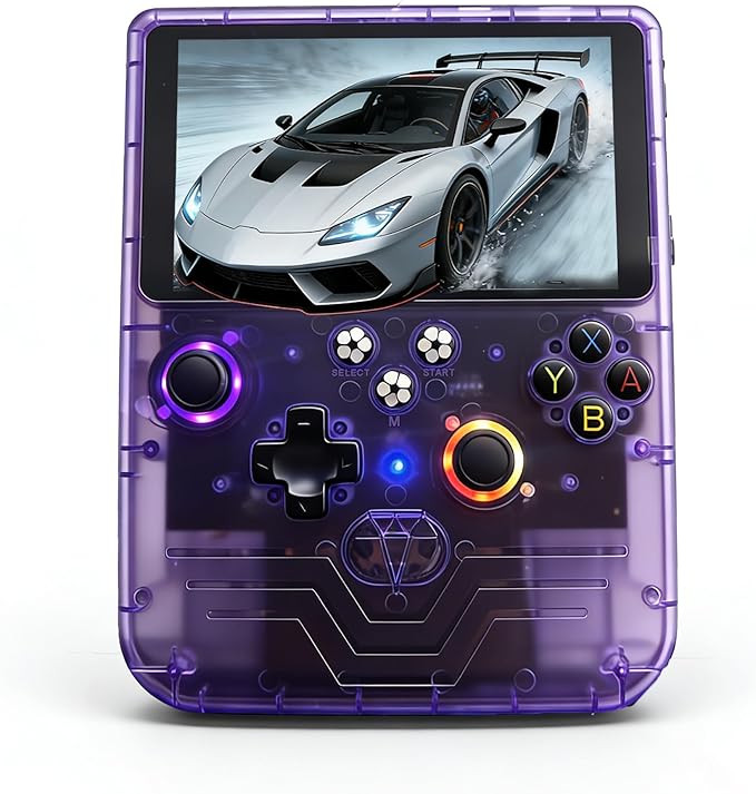 RegiisJoy R60 MAX 40000 in 1 Handheld Game Console, 5.5 Inch IPS Screen Retro Gaming Consoles Main Emulators, Portable Mini Pocket Arcade 6000mAh Battery,128G TF Card,RGB Joysticks