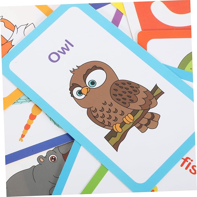 BESPORTBLE Learning Flash Cards Bright Alphabet Cognition for Early Education with Paper and Portable for Interaction