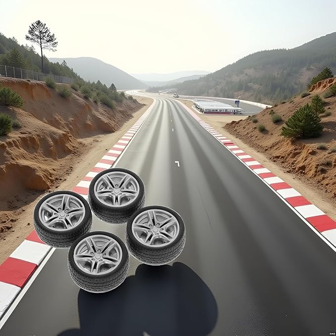 4Pcs Black Tires,48mm Simulation Rubber Wheel Tire Wheel Toy Model DIY RC Spare Parts Easy Installation Small in Size,Tire and Wheel Sets,Remote and App Controlled Vehicles and Parts,Wheels and Tires
