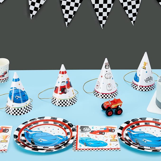 WERNNSAI Birthday Party Hats - 12 Pcs Birthday Party Supplies Cone Hat Headbands Colorful Paper Party Hats for Kids