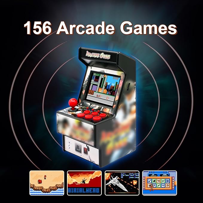 Retro Game Machine for Kids, Handheld Video Game Console with 156 Classic 16-Bit Games, 2.8" Color Screen Rechargeable Portable Gaming System, TV Output Support, Electronic Toy Gift for Boys