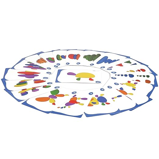 Rainbow Pebbles - Set of 36 Sorting and Stacking Stones with 20 Activity Cards - in Home Learning Toy for Early Math