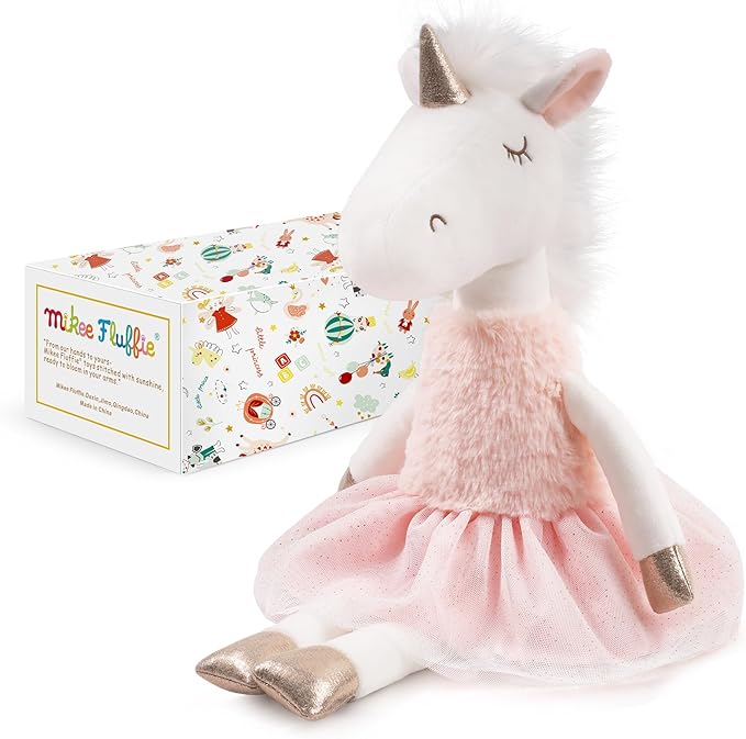 Unicorn Toys for Girls Age 4-6,16.5" Pink Unicorn Stuffed Animal for Girls Toy, Ballerina Plush Unicorn,Cute Stuffed Animal Birthday Decorations
