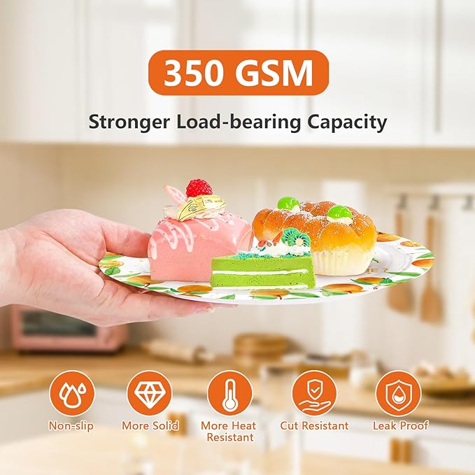 96 Pcs Little Cutie Gender Reveal Party Decorations Orange Theme Plates and Napkins Cute Orange Tableware Set for He or She Gender reveal Baby Shower Party Supplies, Serves 24