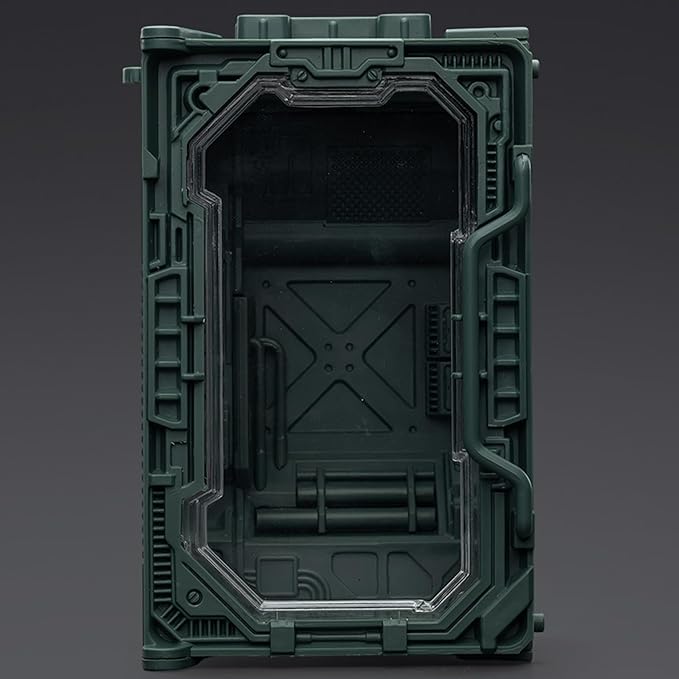 JOYTOY 5'' Display Box,Action Figures Display Case - Individual Soldier Hangar Display Case - Starhunt Green C - Dustproof Collectibles Box Ages 15+