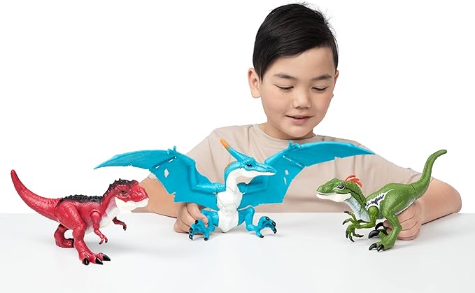 Robo Alive Dino Action T-Rex by ZURU Dinosaur Toys, Real Biting Action, Lifelike Roars Sound, Robotic Interactive Reptile Toy for Boys