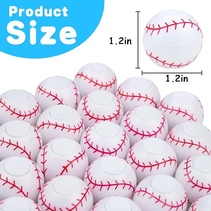 32PCS Spinning Baseball Sports Fidget Toys Party Favors Bulk for Kids 4-8 8-12 Birthday Goodie Treat Bag Stuffers Classroom Treasure Box Toys Carnival Prizes Pinata Easter Egg Fillers Mini Return Gift