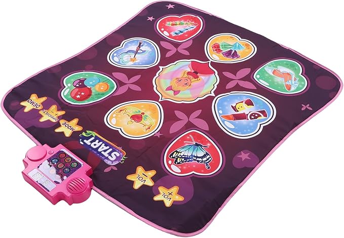 Alomejor Music Dance Mat, Non Slip Electronic Playmat with Built in Music and 80 Sounds for Kids, Fun Indoor Outdoor Toy for Family and Kids (Pink)