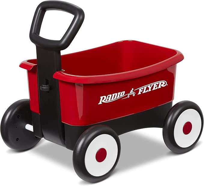 Radio Flyer My First Wagon, Push and Pull Toy Cart for Toddlers 1-4, Provides Walking Balance and Confidence Amazon Exclusive