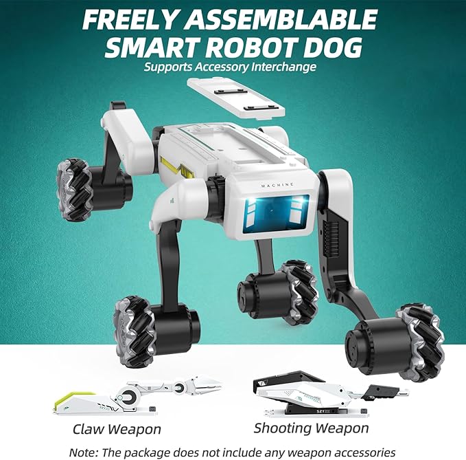 Smart Robot Dog for Kids, 30+ Bionic Actions, Voice & Remote Control, Programmable Moves, All-Terrain Stunt Pet Toy, Robotic Dog Toy for Boys Ages 5 6 7 8 9 10+ Birthday Gifts