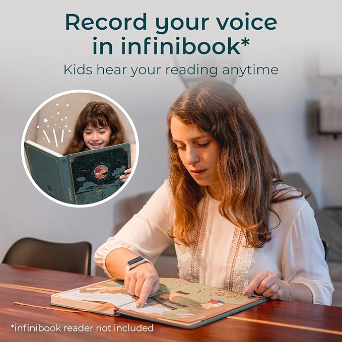 Cali’s Books The Three Little Pigs Infinibooklet - Interactive & Recordable Storybook with infinibook Reader for Kids, Learning Through Reading and Play