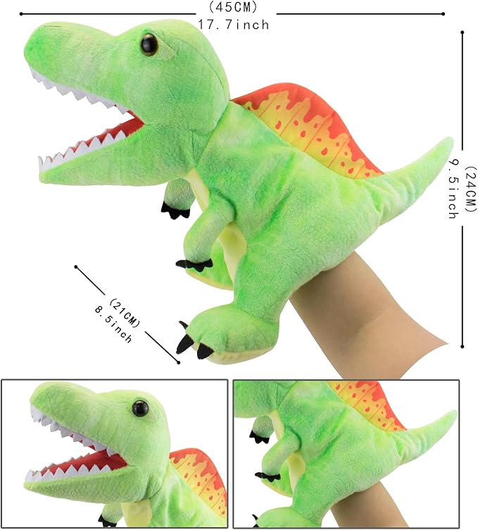 Dinosaur 10 Set Moderate Size Hand Puppets for Kids, Dinosaur Hand Puppets, Plush Puppet, Stuffed Hand Puppet, Dinosaur Toy, Puppet Story Toys, Dinosaur Toys for Kids