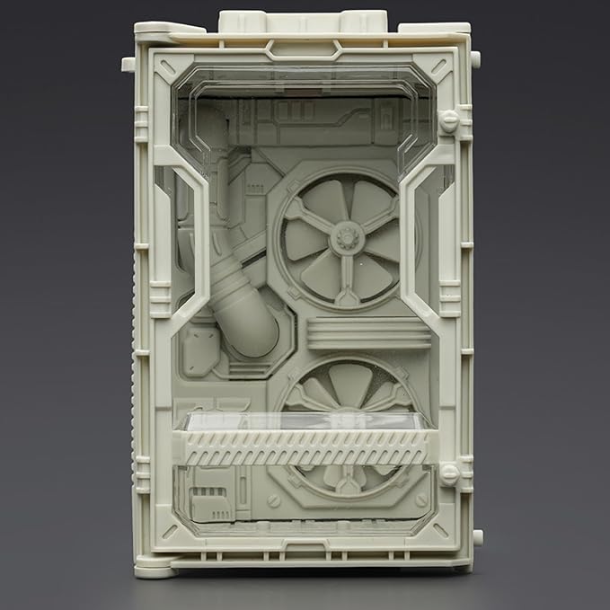 JOYTOY 5'' Display Box,Action Figures Display Case - Individual Soldier Hangar Display Case - Armor White C - Dustproof Collectibles Box Ages 15+
