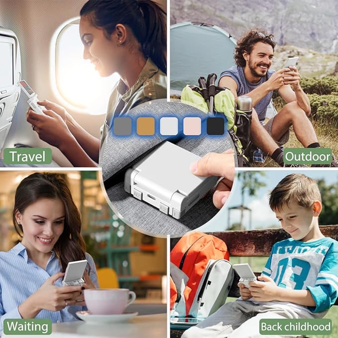 Miyoo Mini Flip Handheld Game Console 2.8-inch 750*560 IPS Screen 2500mAh Miyoo-mini Flip Clamshell Retro Games Consoles OnionOS-64GB White