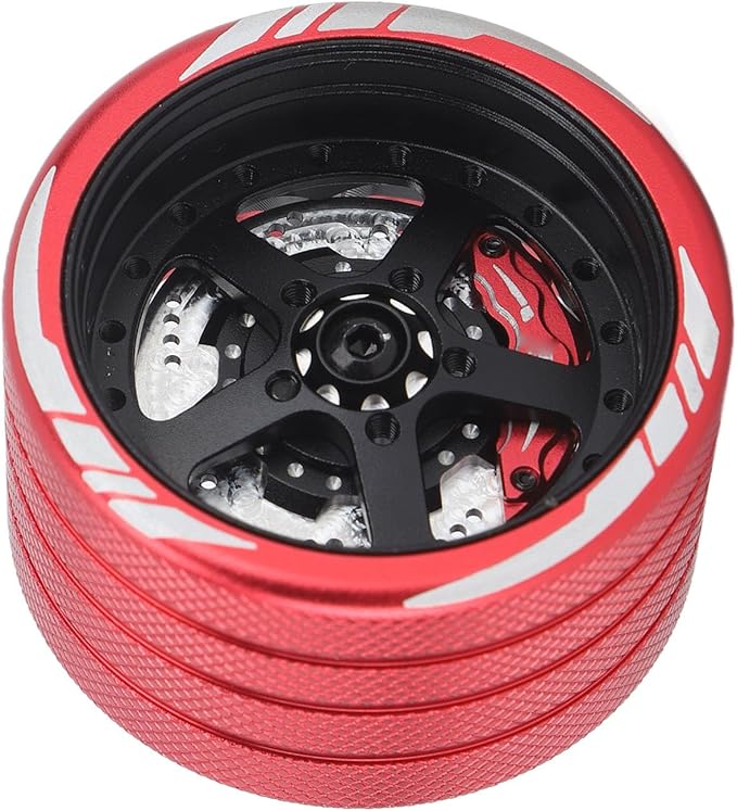 Acouto Lightweight Aluminum Alloy Remote Control Handwheel with Simulation Disc for NB4 RC Car - Enhance Performance & (C Type)