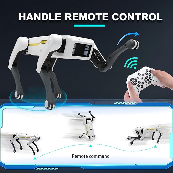 jaming Smart Robot Dog,2.4Ghz Remote Control Robot Dog Toy,AI Voice Control Connect to Cell Phone Bluetooth，APP Programming,Will Dance,Interactive,Ideas Gift