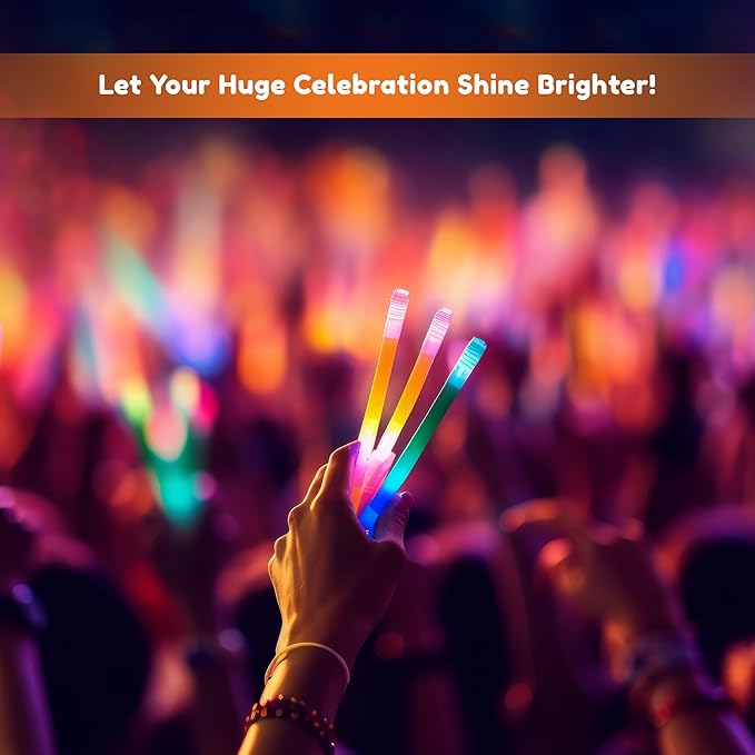 Glow Fever Bulk 50ct 4" Glow In The Dark Sticks, For Kids Party Supplies Birthday Party Favors Halloween Accessory Game Prizes or Treats, Multi