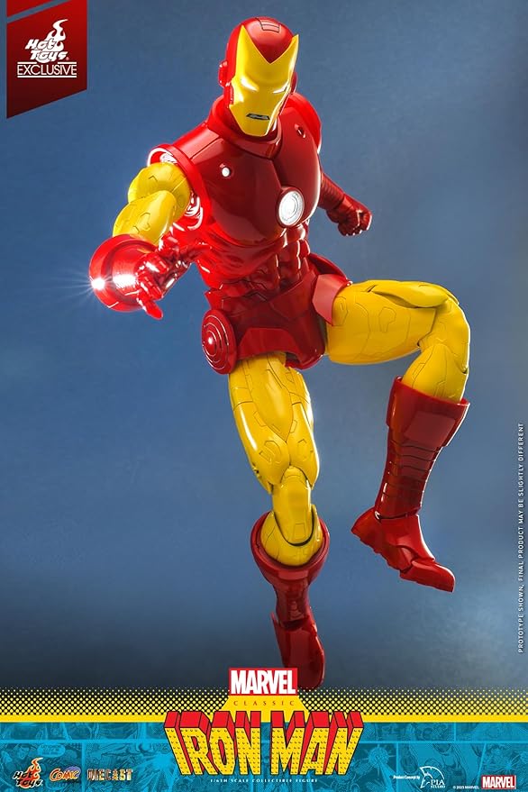 Hot Toys Iron Man Classic Comic Masterpiece CMS014D57 Diecast 1/6 Scale Exclusive, Red