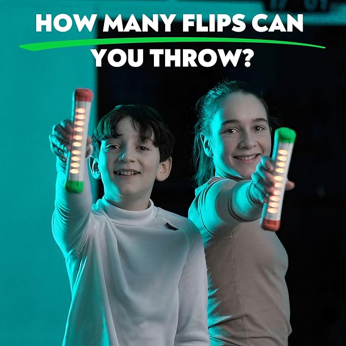 How Many Flips can You Throw? | Electronic Flip Challenge Game | Auto-Counting Skill Toy for Kids, Teens & Adults | 10 Games Each with a High Score to Beat | Fun Gift & Party Game Ages 8+