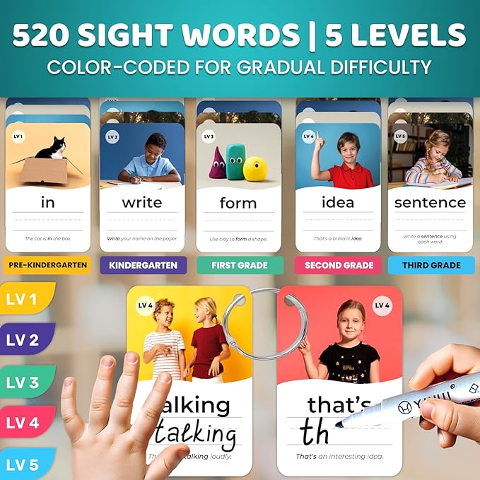 QUOKKA Set of Learning Flash Cards for Kids