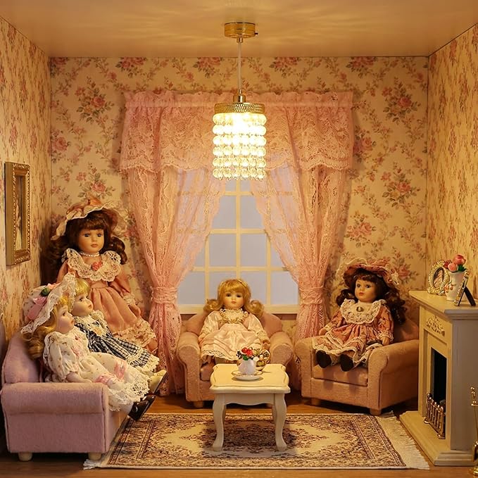 TOYANDONA Dollhouse Lights: Miniature Dollhouse Ceiling Lights - Vintage Hanging Lamp for Doll House Decoration - Simulation Furniture Accessories