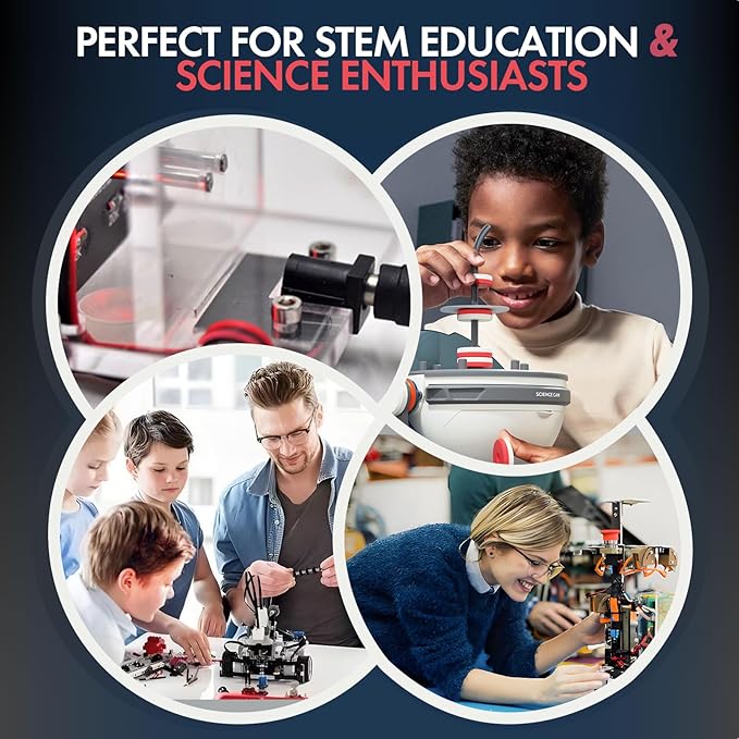 High tech electromagnetic Coil Accelerator - Multifunctional STEM Toy for Science Education and Creative Learning Hands-On Physics Experiment Kit for Adults (electromagnetic Coil)