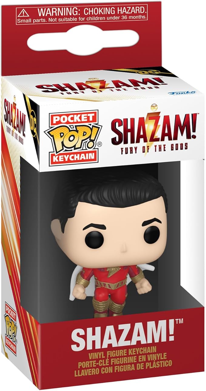 Funko POP! Keychain: Shazam 2 - Shazam - Novelty Keyring - Collectable Mini Figure - Stocking Filler - Gift Idea - Official Merchandise - Movies Fans - Backpack Decor