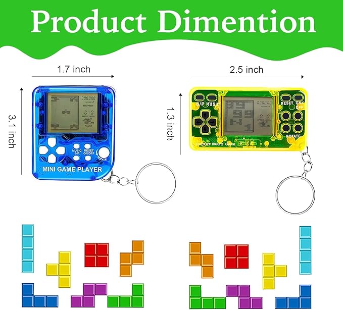 APZ 12 PCS Video Game Party Favors for Kids,Arcade Video Game Keychain Idea Gift for Video Game Party Birthday Supplies