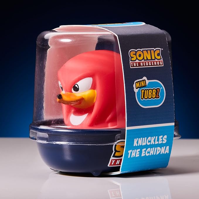 TUBBZ Mini Knuckles Collectible Vinyl Rubber Duck Figure - Official Sonic The Hedgehog Merchandise - Kids TV, Movies & Video Games