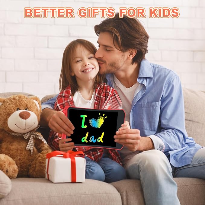 cimetech LCD Writing Tablet, 2 Pack Toddler Kids Toys, 8.5 Inch Drawing Pad Coloring Books, Travel Essentials Activities, Christmas Birthday Gifts for Girls Boys Age 3-8