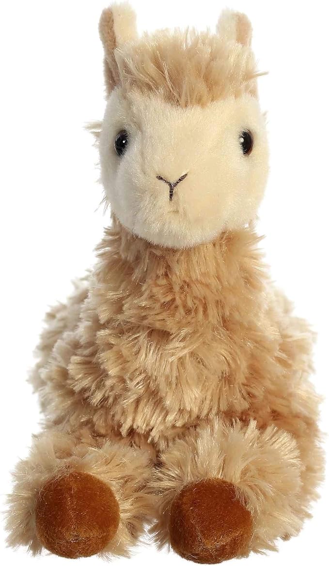 Aurora® Adorable Mini Flopsie™ Louis Llama™ Stuffed Animal - Mini Companions Ready for Playful Adventures - for Kids All Ages, Toddlers, Adults, and Families - Brown 8.5 Inches