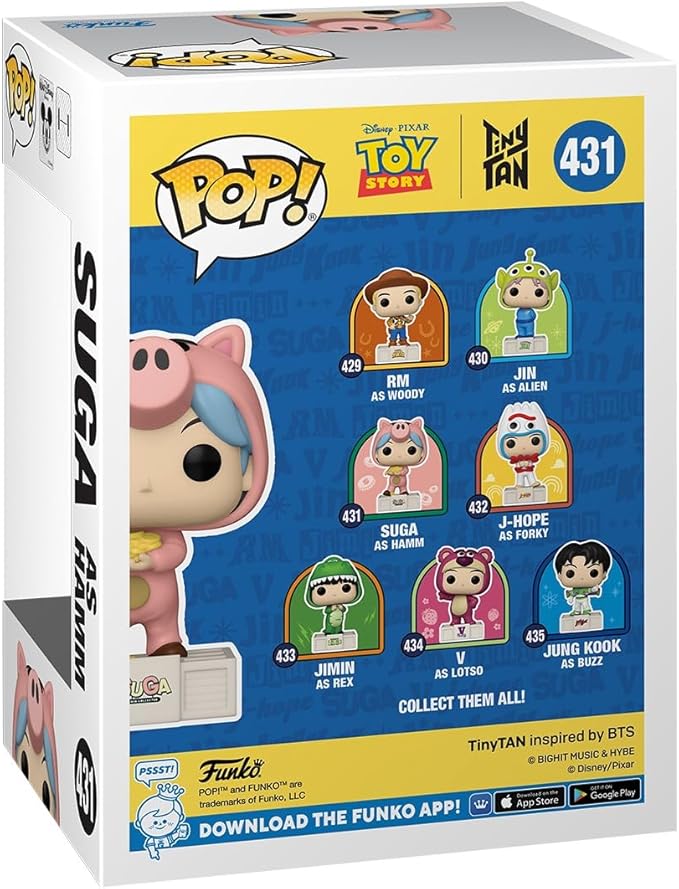 Funko Pop! Rocks: Toy Story x BTS Tiny TAN - Suga as Hamm - Collectable Vinyl Figure - Gift Idea - Official Merchandise - Toys for Kids & Adults - Music Fans