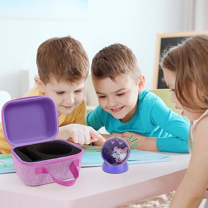 MGZNMTY Travel Case for Bitzee Hamster Ball Interactive Toy - Custom Foam Protective Carrying Box for Virtual Electronic Digital Pet Toy & Dock for Kids (Case Only) (Purple)
