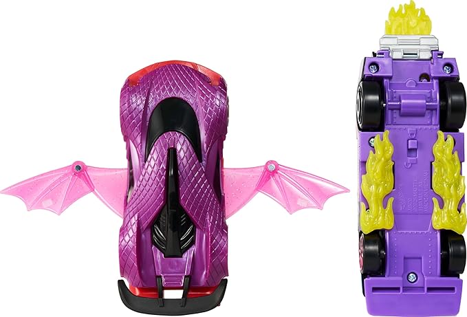 Hot Wheels Let’s Race Activate! Toy Car 2-Pack, GT-Scorcher & Street Shrieker, Roll to Transform or Reveal Surprise Feature Like in the Netflix Series