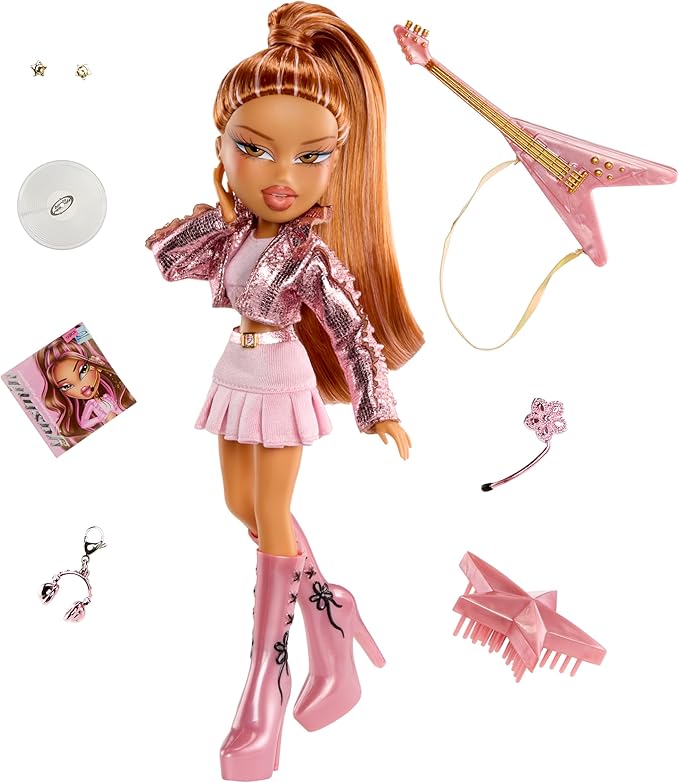 Bratz Pop Starz Yasmin Fashion Doll with Accessories and Charm