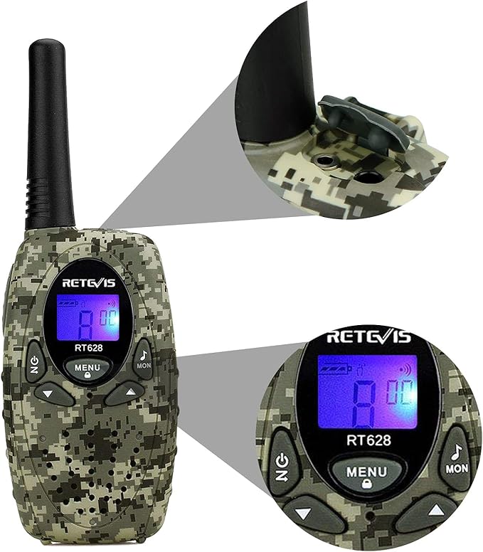 Retevis RT628 Camo Walkie Talkies for Kids, Army Toys for 6-12 Year Old Boys Girls Bundle with EZTalk 80 Kids Walkie Talkies, Science STEM Kits DIY Electronic Toys Christmas Birthday Gifts