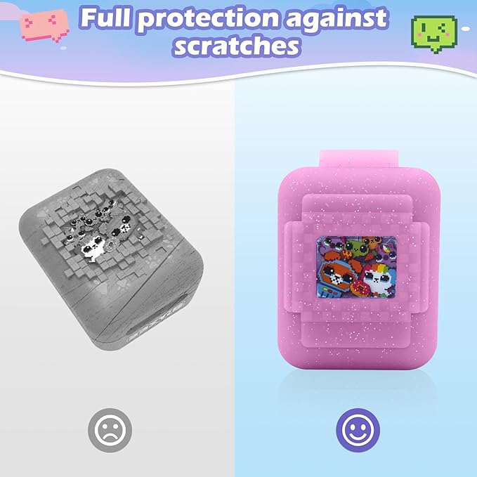 Silicone Cover for Bitzee Interactive Toy Digital Pet Case with Lanyard,Protective Case Holder Skin for Bitzee Virtual Electronic Pets for Girls & Boys (Pink)